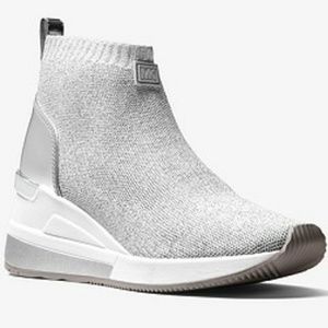 Michael Kors Silver Metallic Skyler Booties